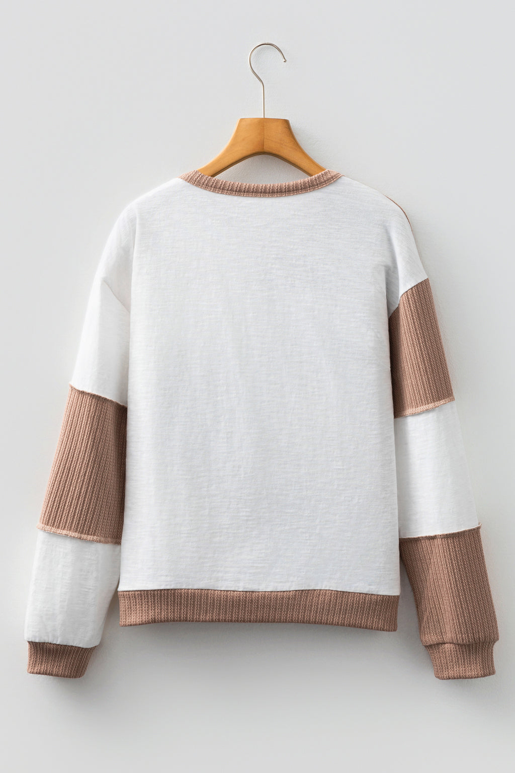Dark Khaki Colorblock Checkered Knitted Sweater