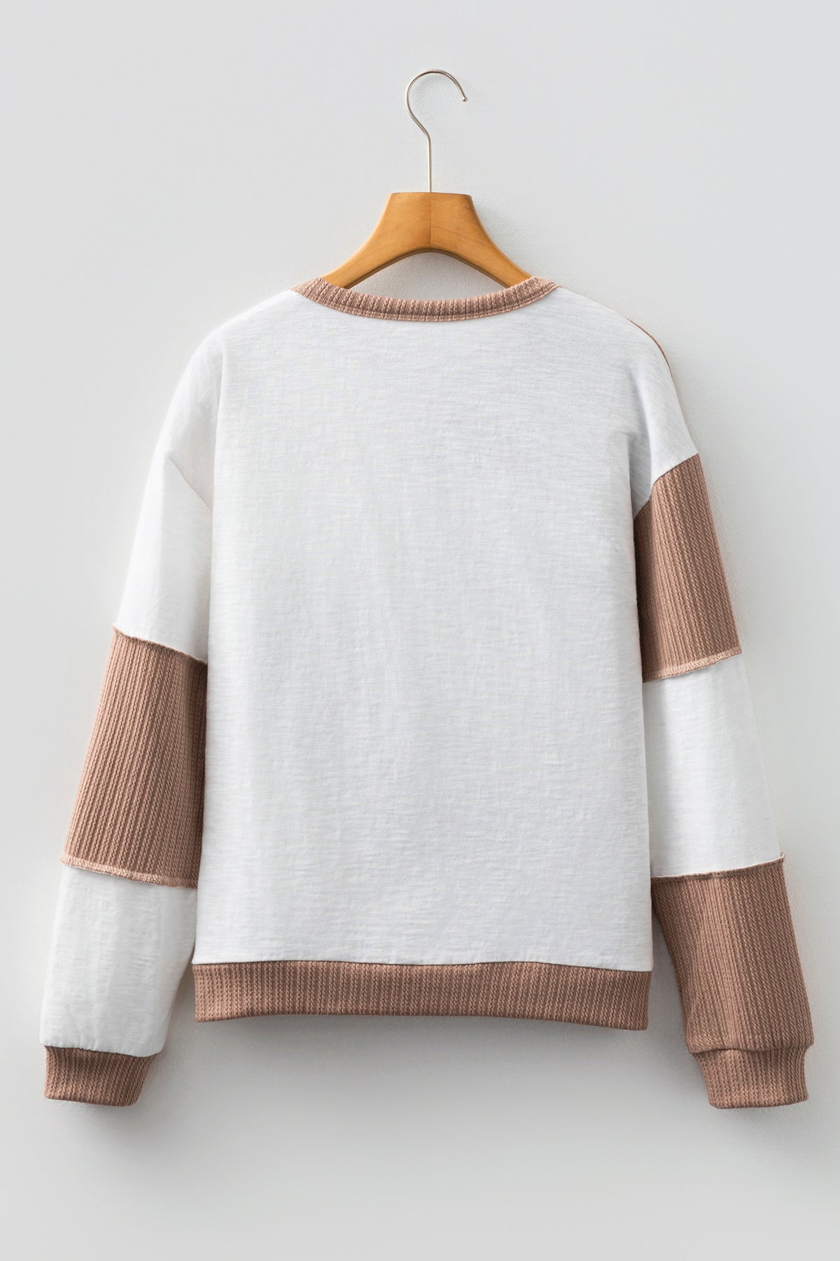 Dark Khaki Colorblock Checkered Knitted Sweater