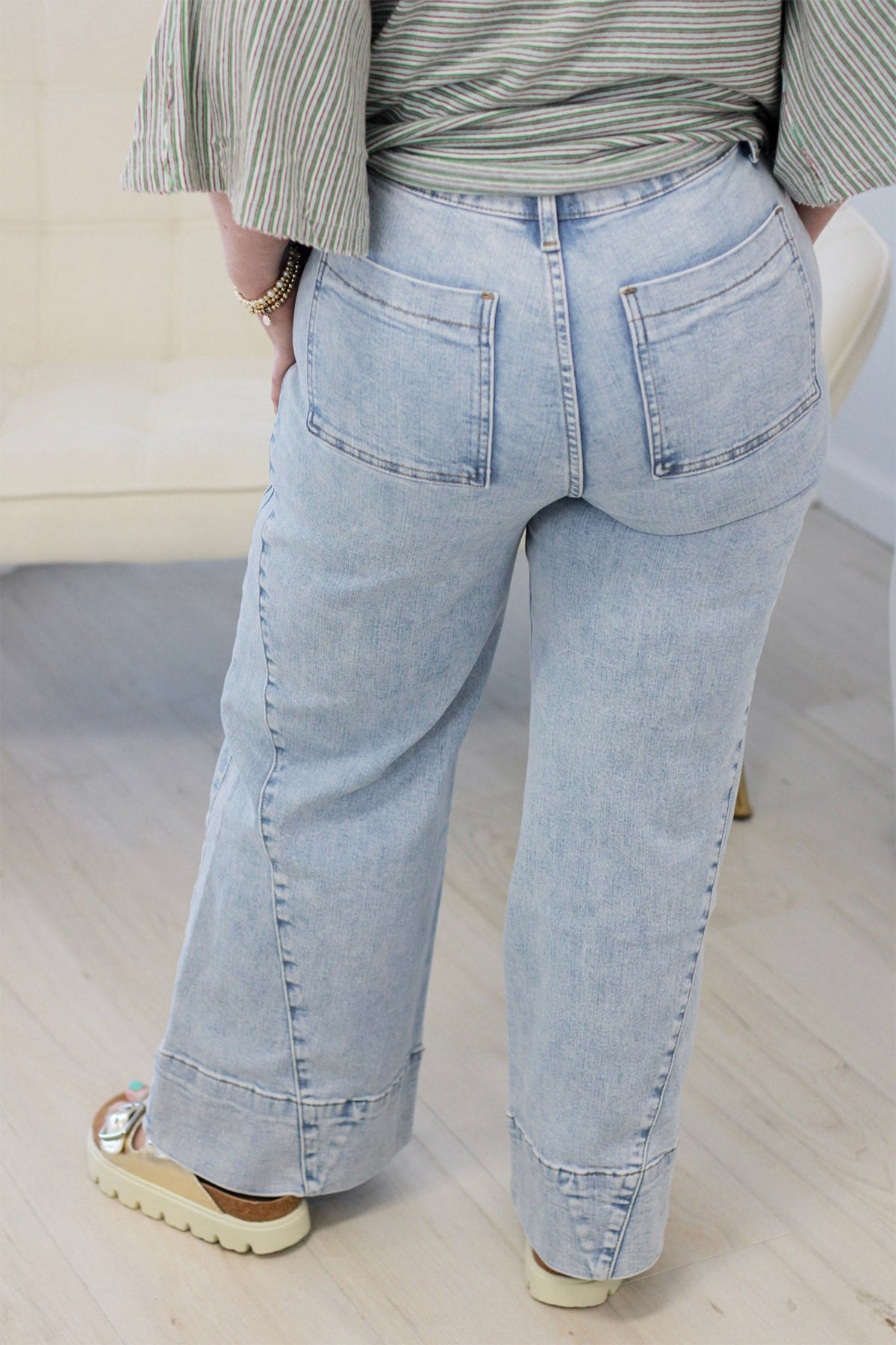 Plus Size Beau Blue Panel Jeans