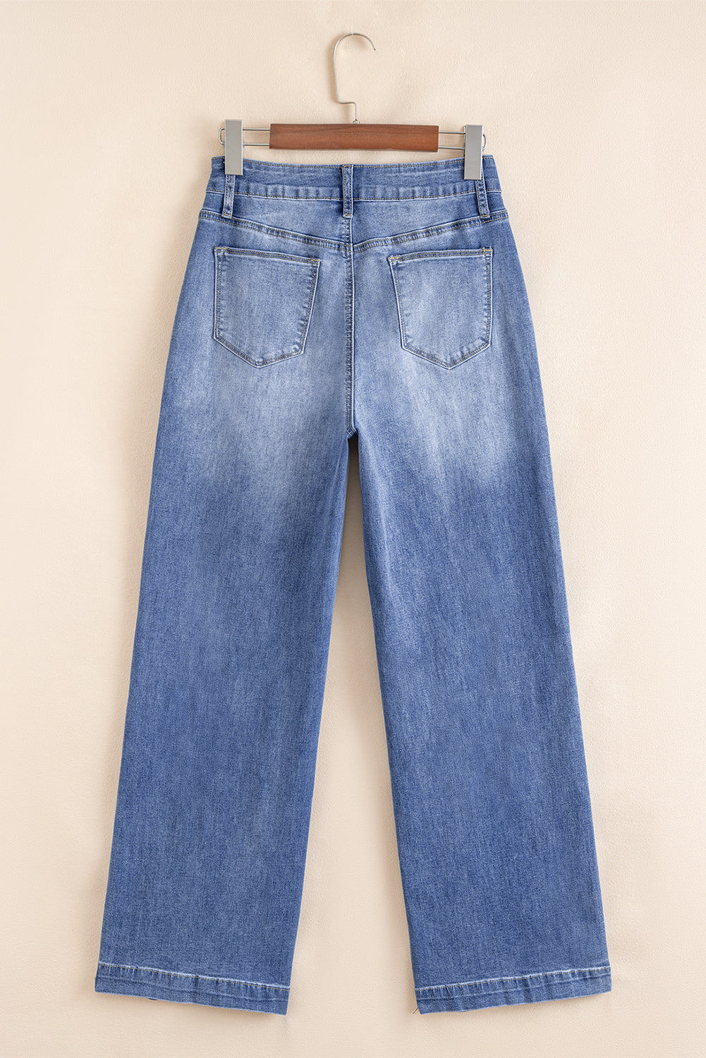 Beau Blue Center-Seam High-Rise Jeans