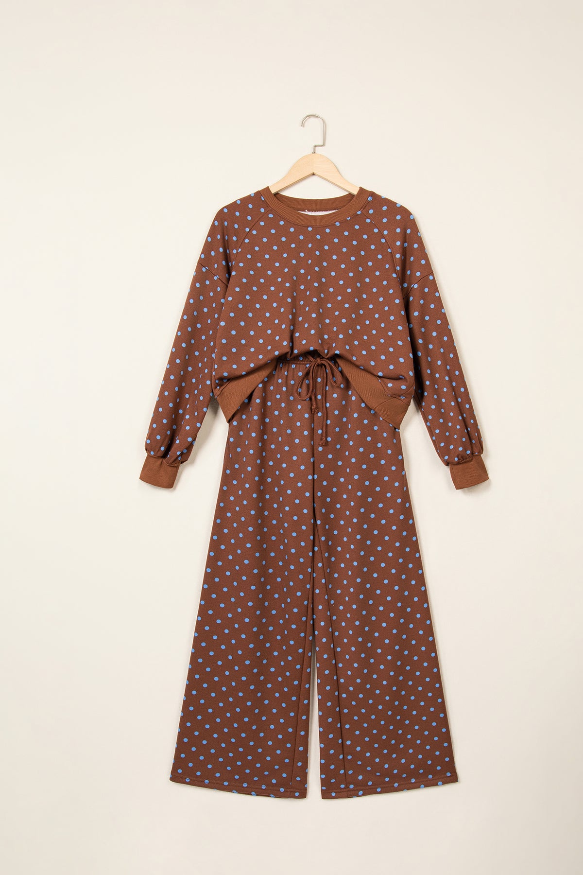 Polka Dot Wide-Leg Pant Set