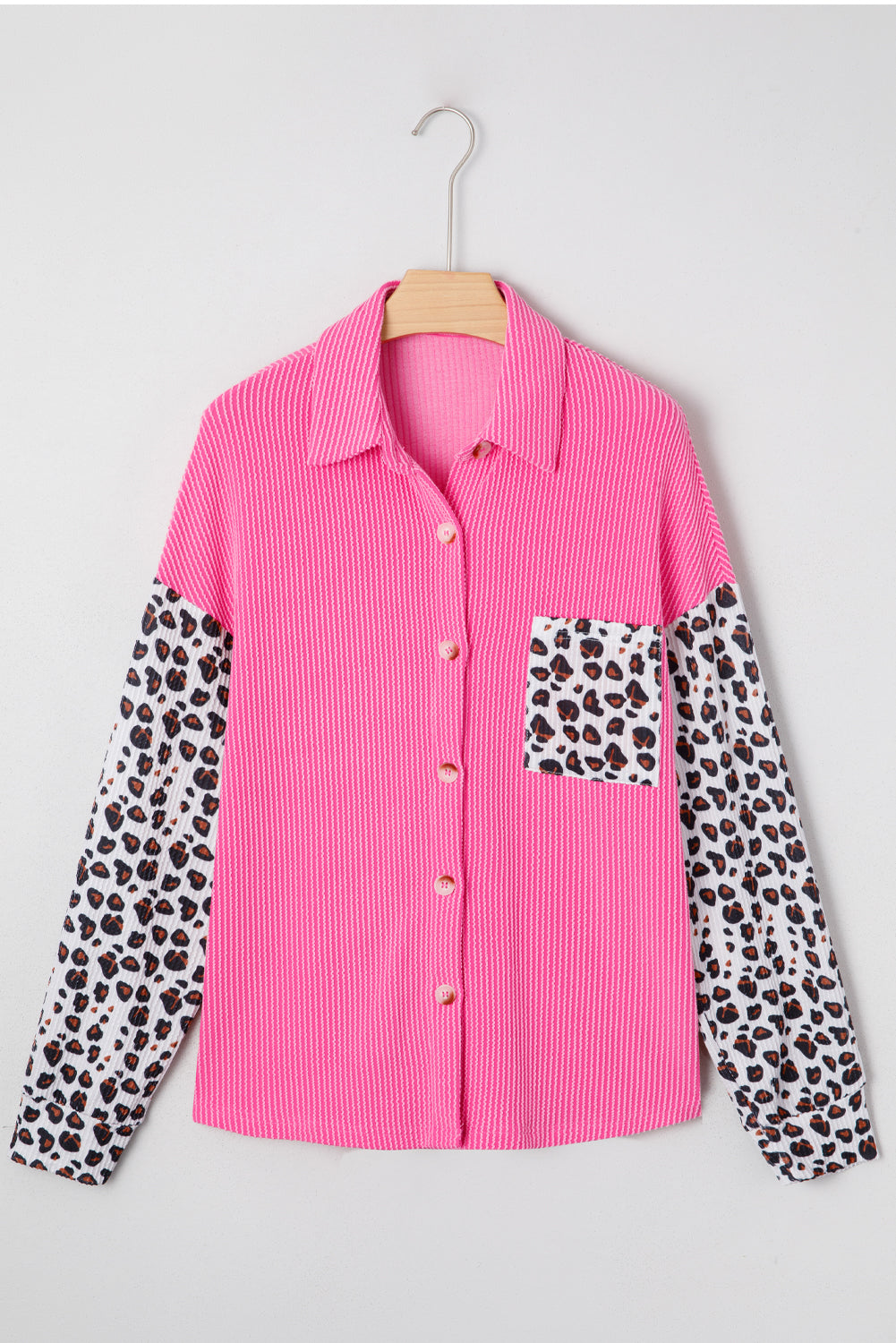 Rose Red Leopard Western Shacket