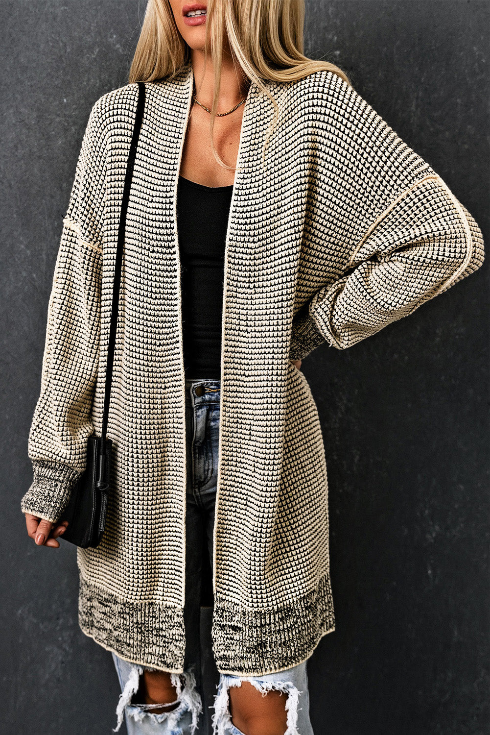 Long Open Front Cardigan