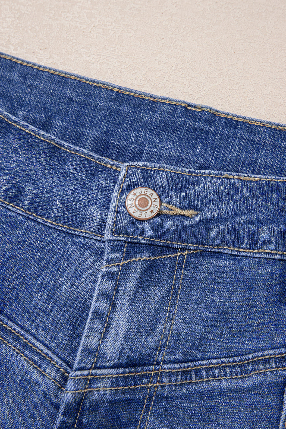 Beau Blue Center-Seam High-Rise Jeans