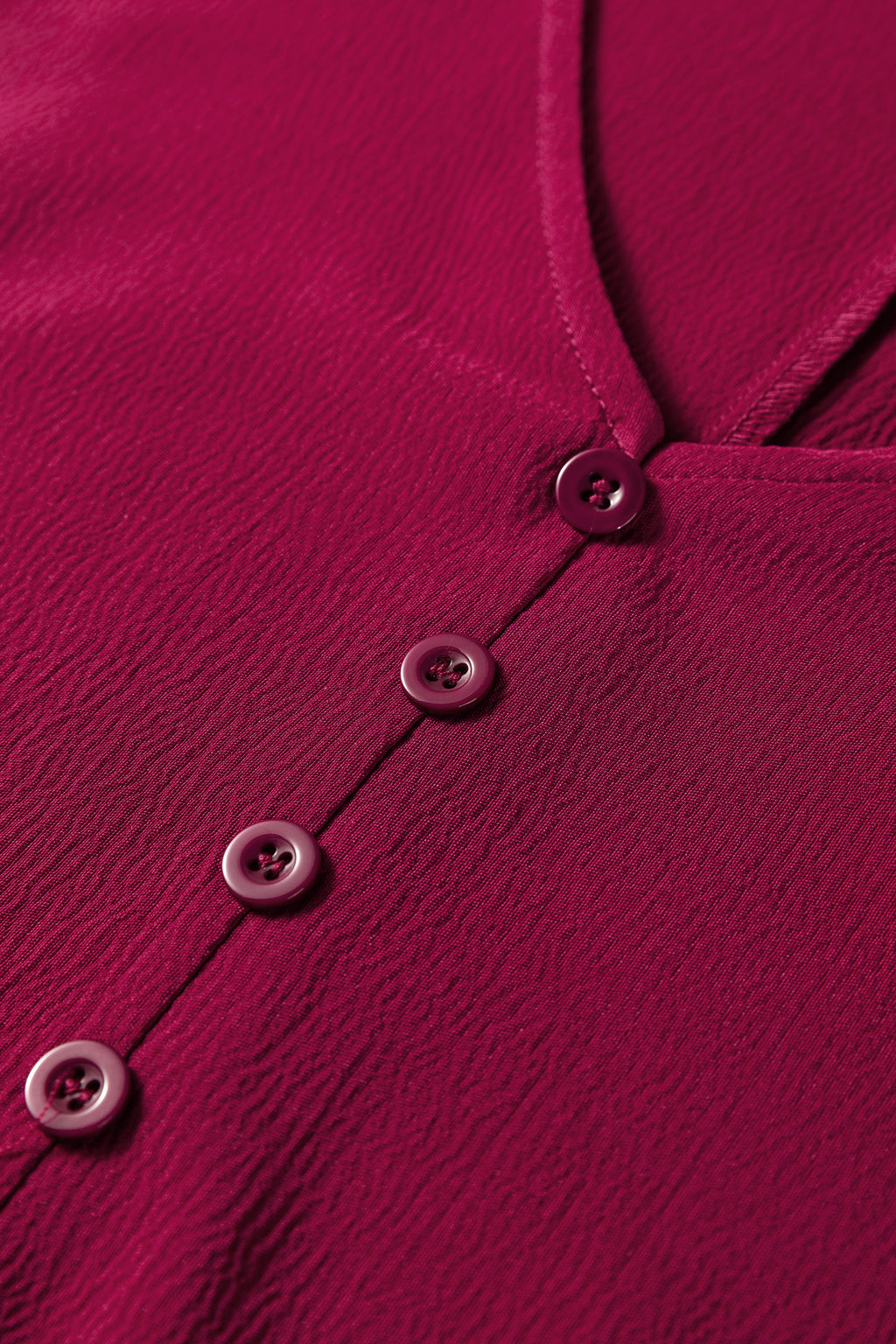 Burgund Long Sleeve V Neck Maxi Dress
