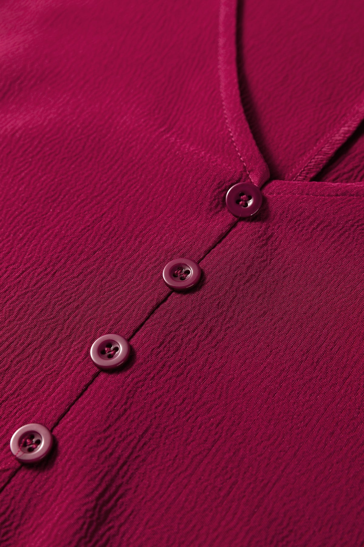 Burgund Long Sleeve V Neck Maxi Dress