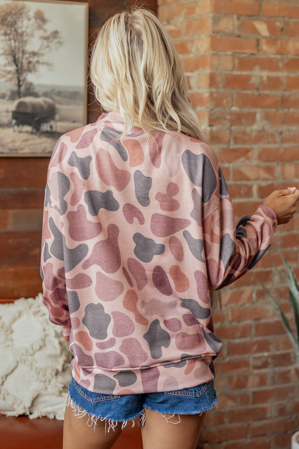 Western Camo Pullover Sweatshirt