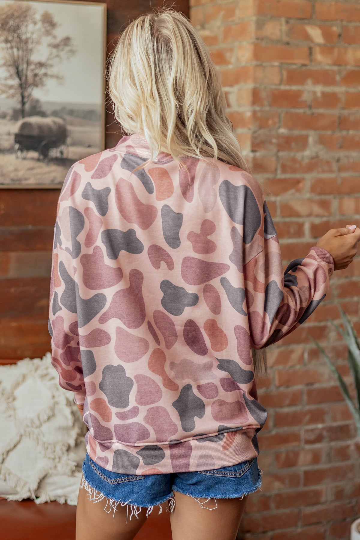 Western Camo Pullover Sweatshirt
