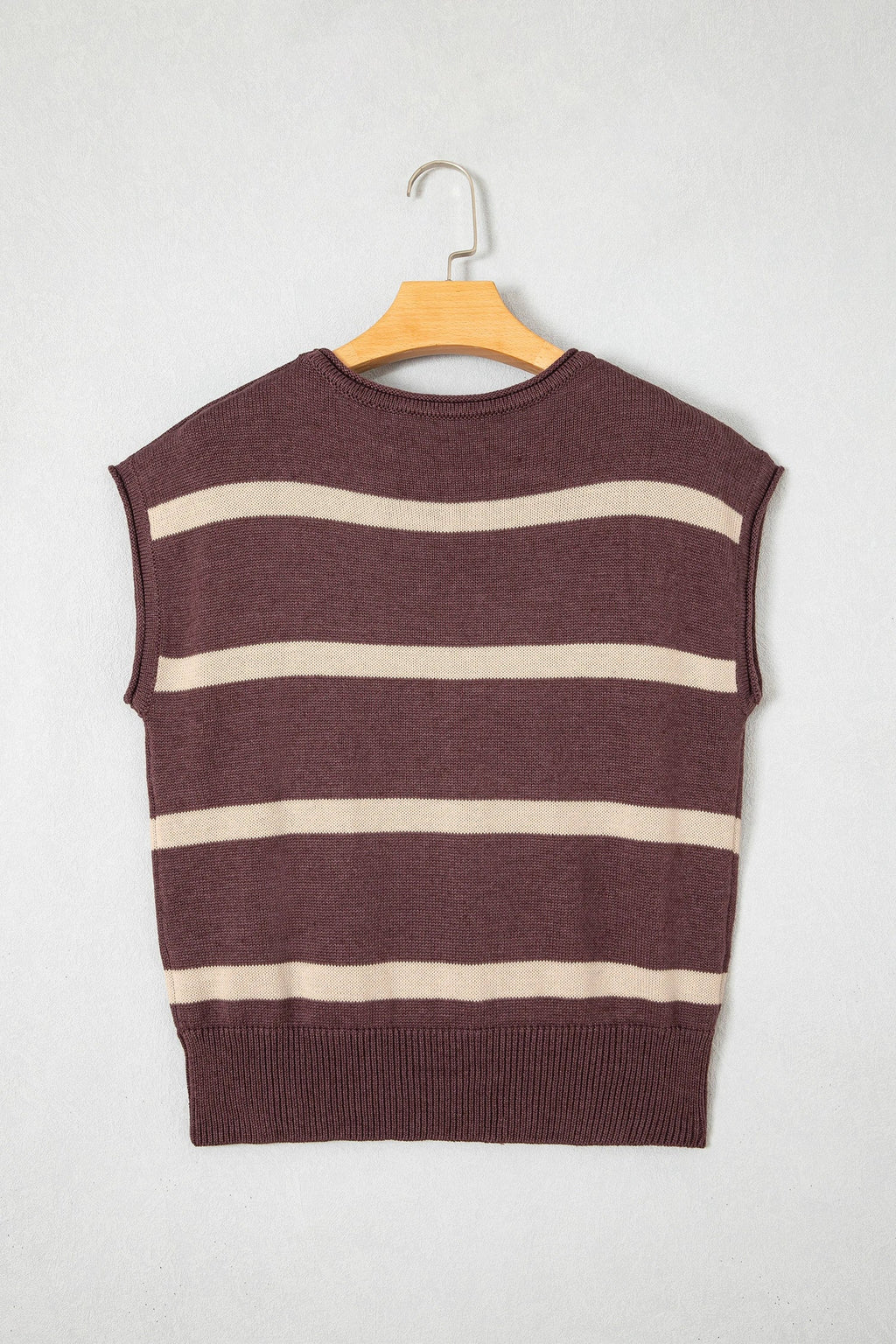 Western Stripe Short Sleeve Knit Top