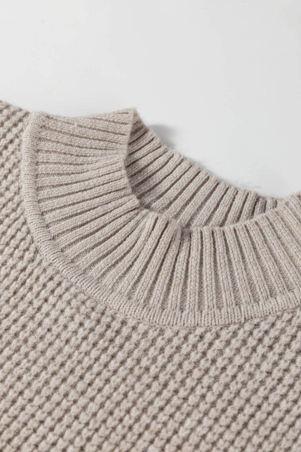 Gray Waffle Texture Sweater