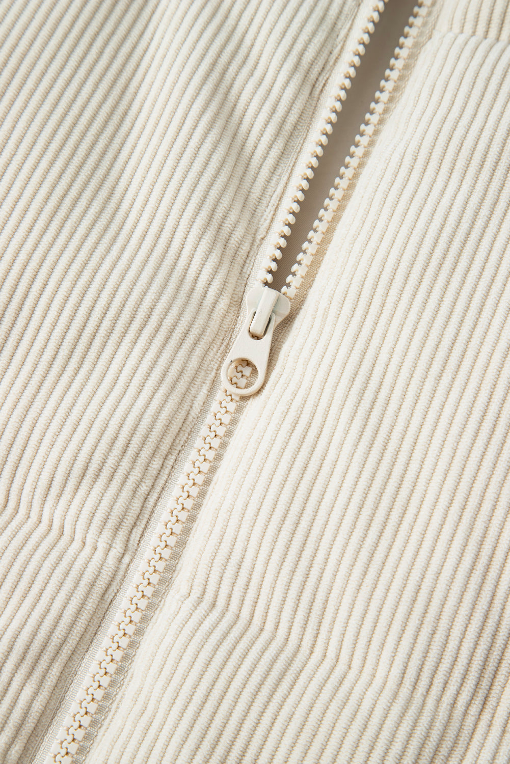 Corduroy Puffer Vest with Zipper