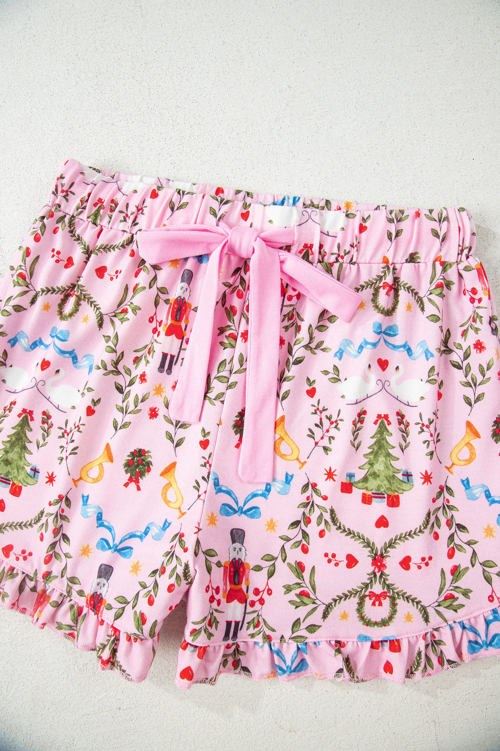 Pink Nutcracker Doll Christmas 2pcs Pajama Set