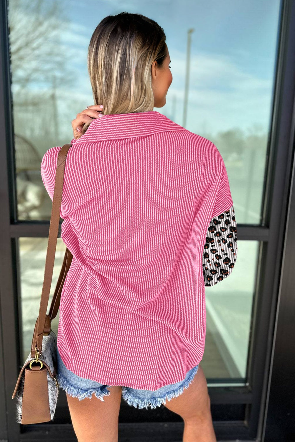 Rose Red Leopard Western Shacket