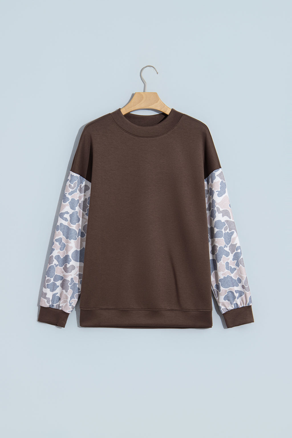 Camo Sleeve Crewneck Sweatshirt