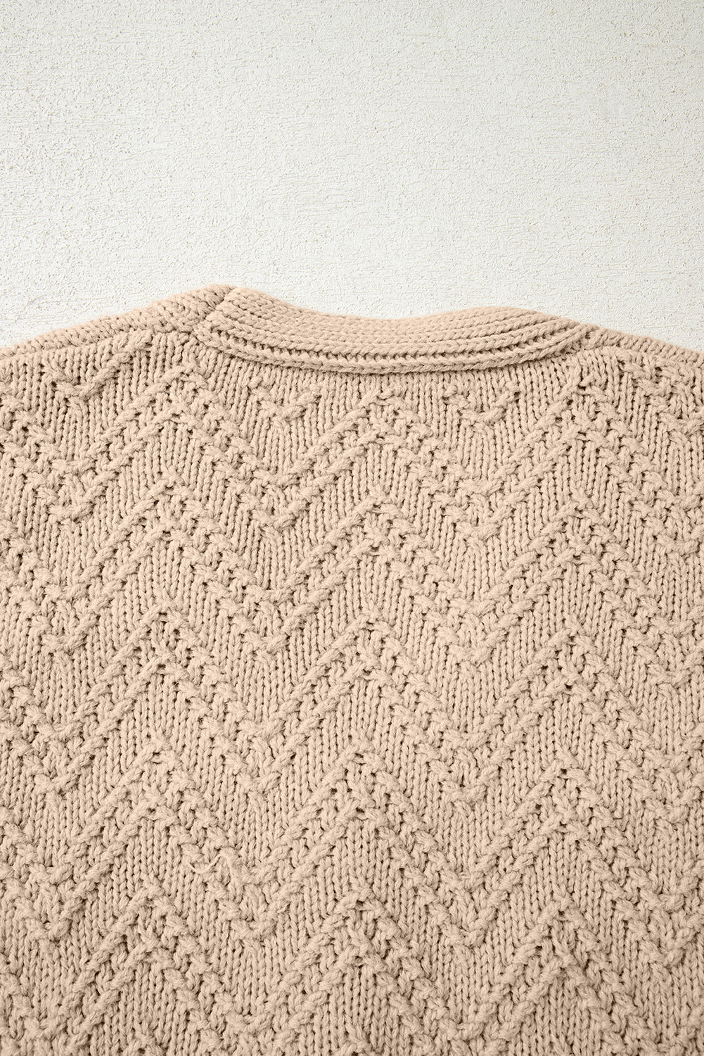 Smoke Gray Pearl Button-Front Cardigan