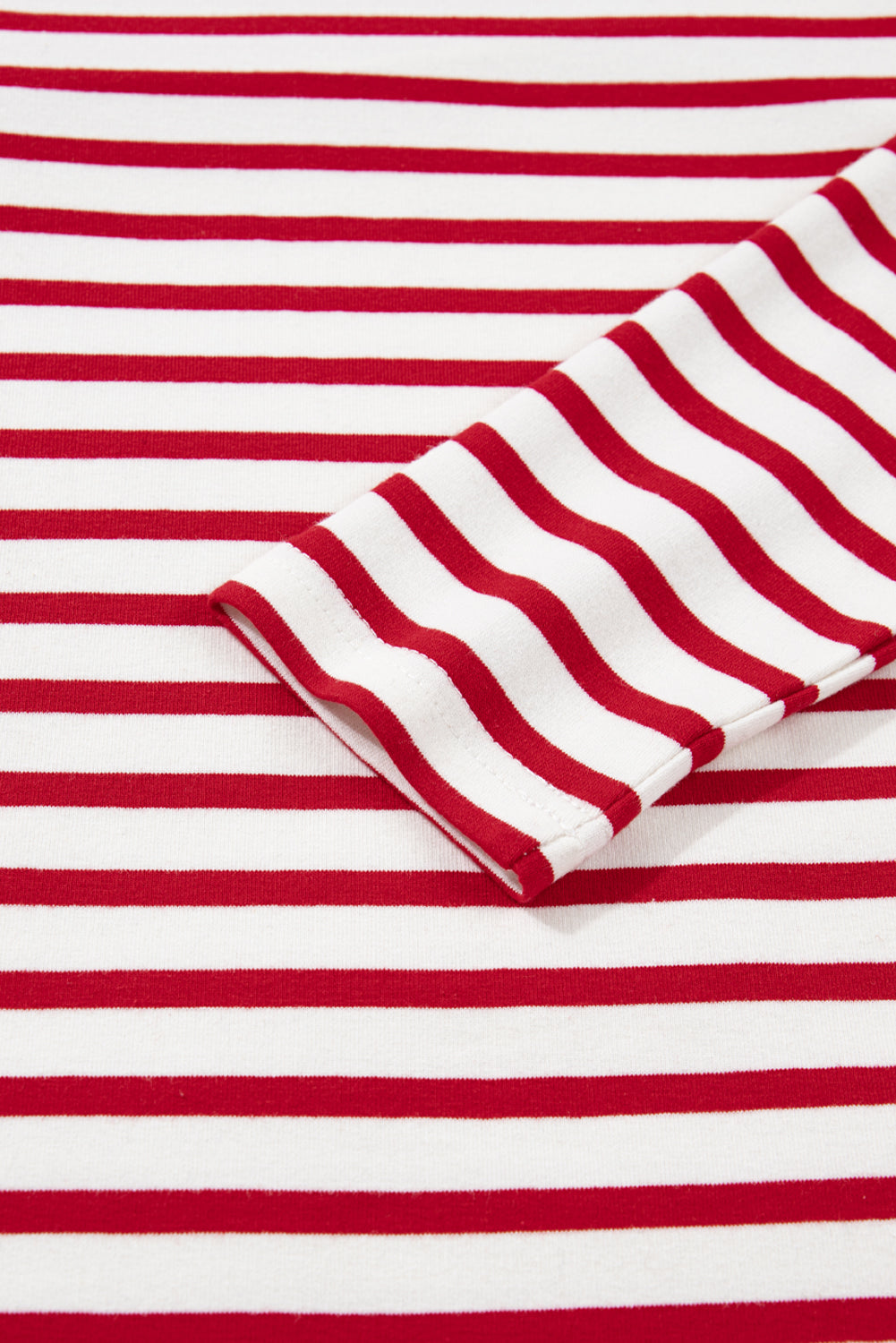 Red Stripe Long Sleeve Top