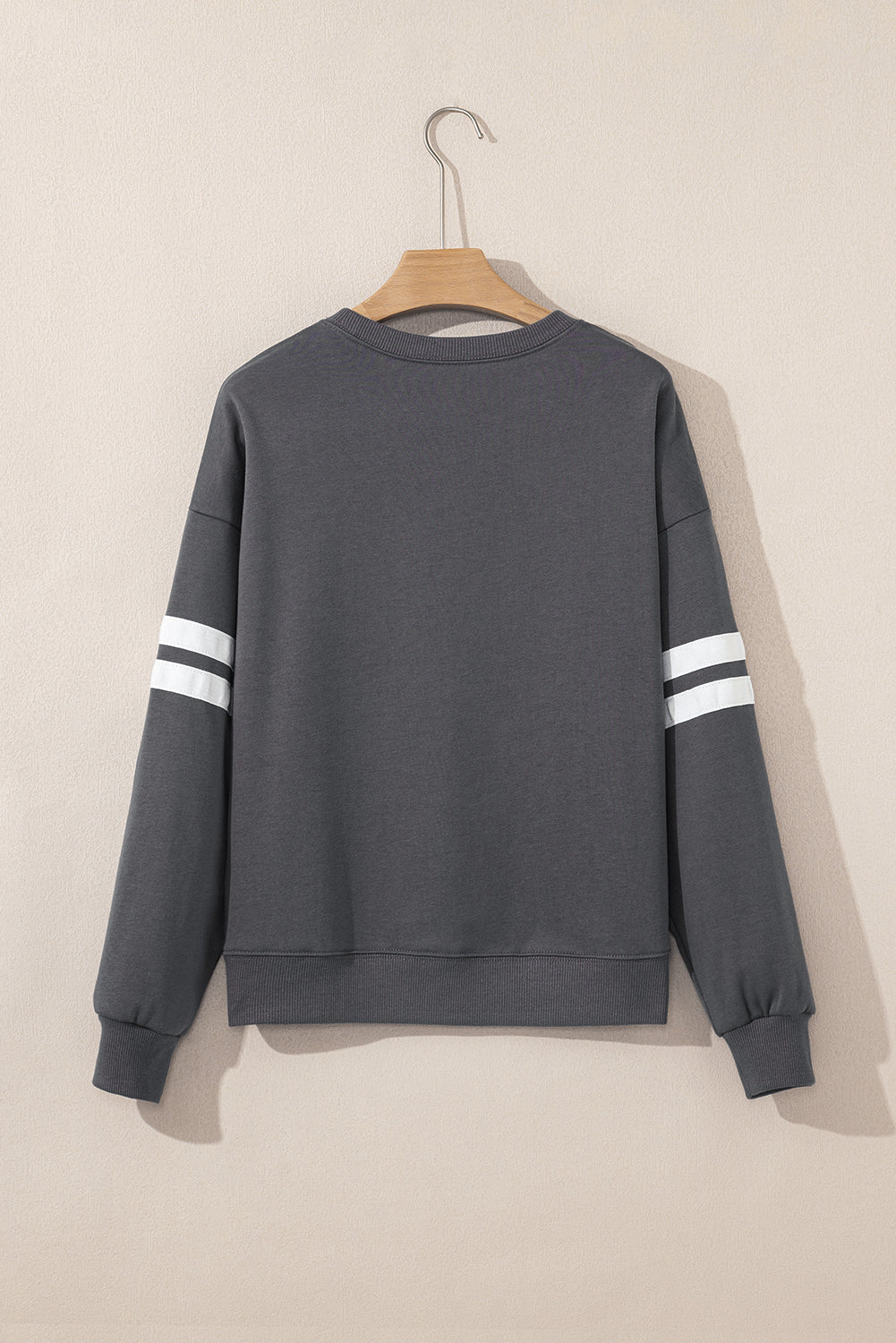 Tillandsia Purple Varsity Striped Sweatshirt