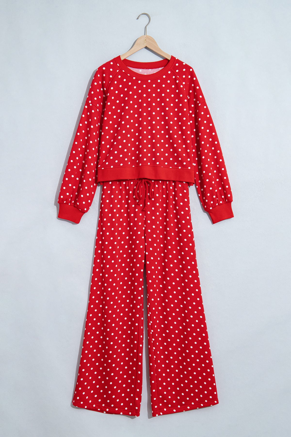 Polka Dot Wide-Leg Pant Set