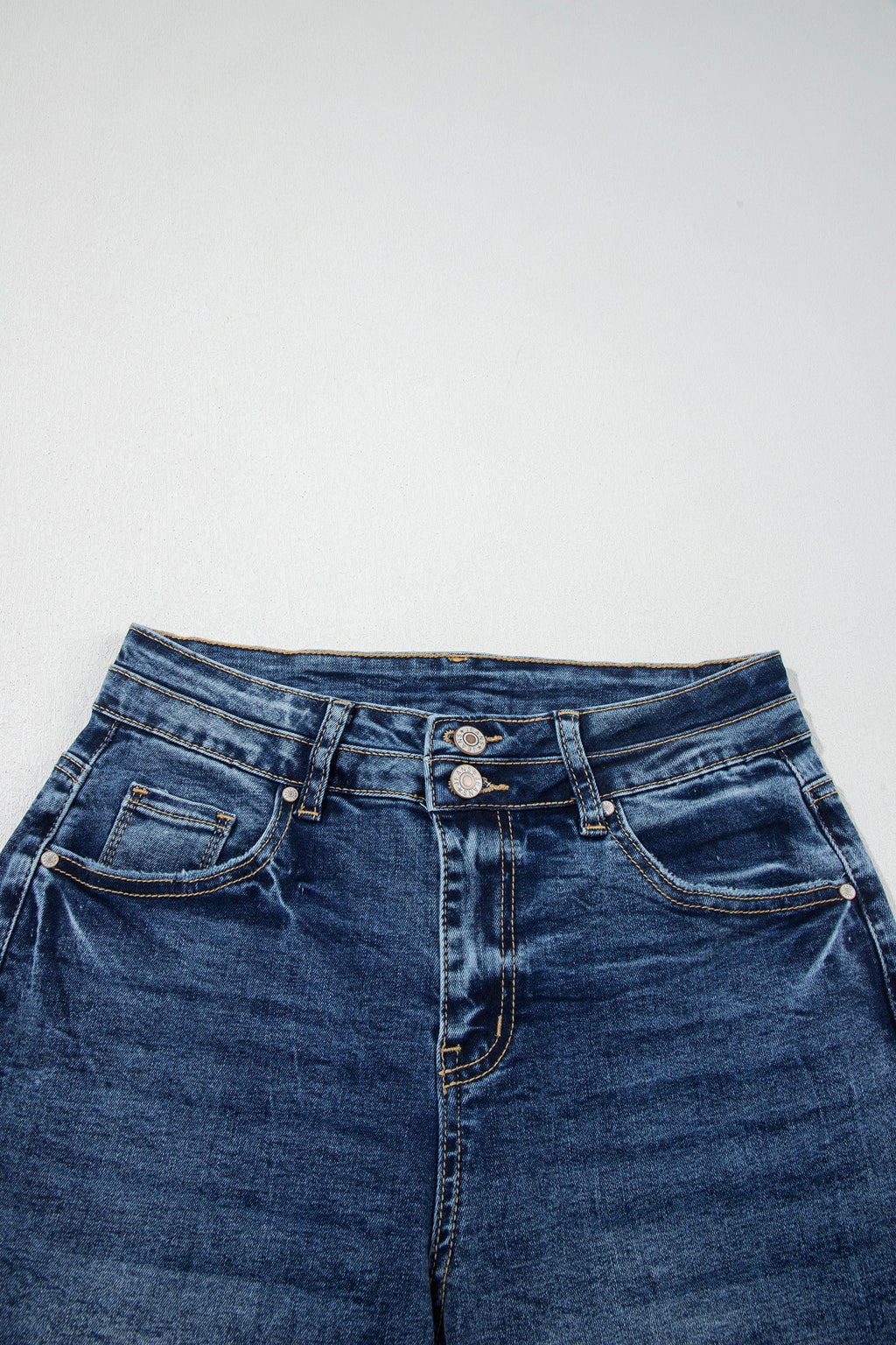 Acid Wash Denim High Waist Flare Jeans