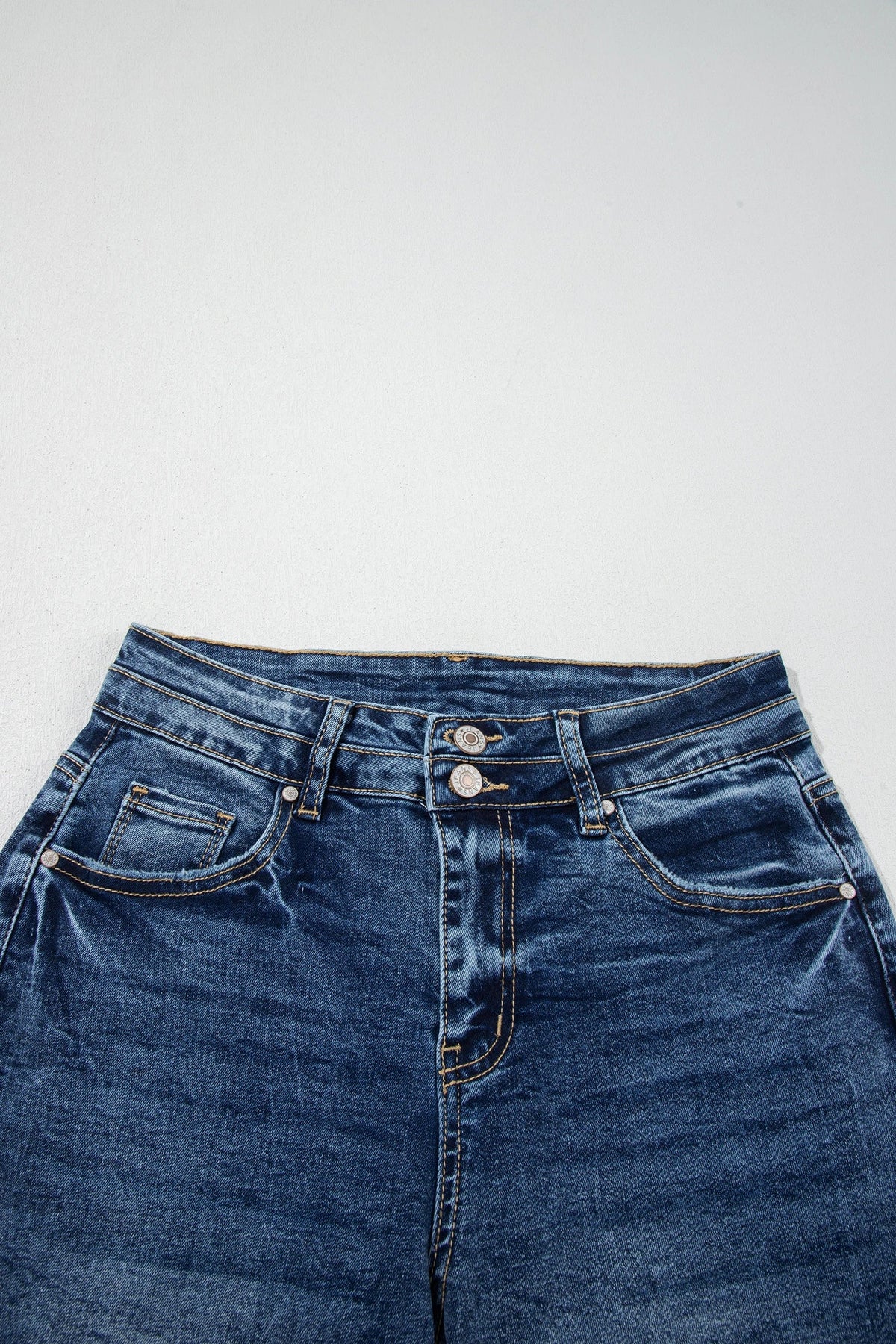 Acid Wash Denim High Waist Flare Jeans