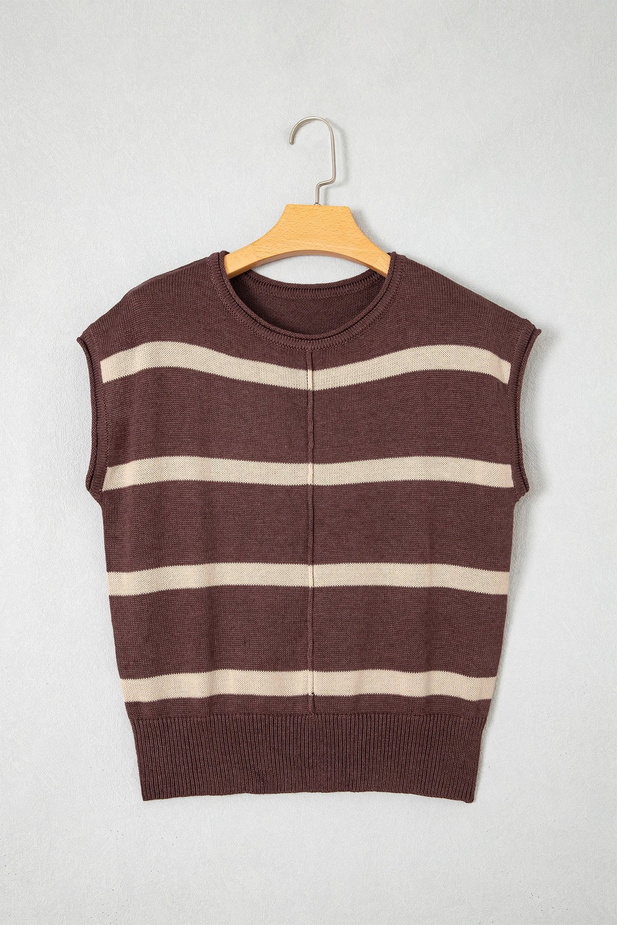 Western Stripe Short Sleeve Knit Top