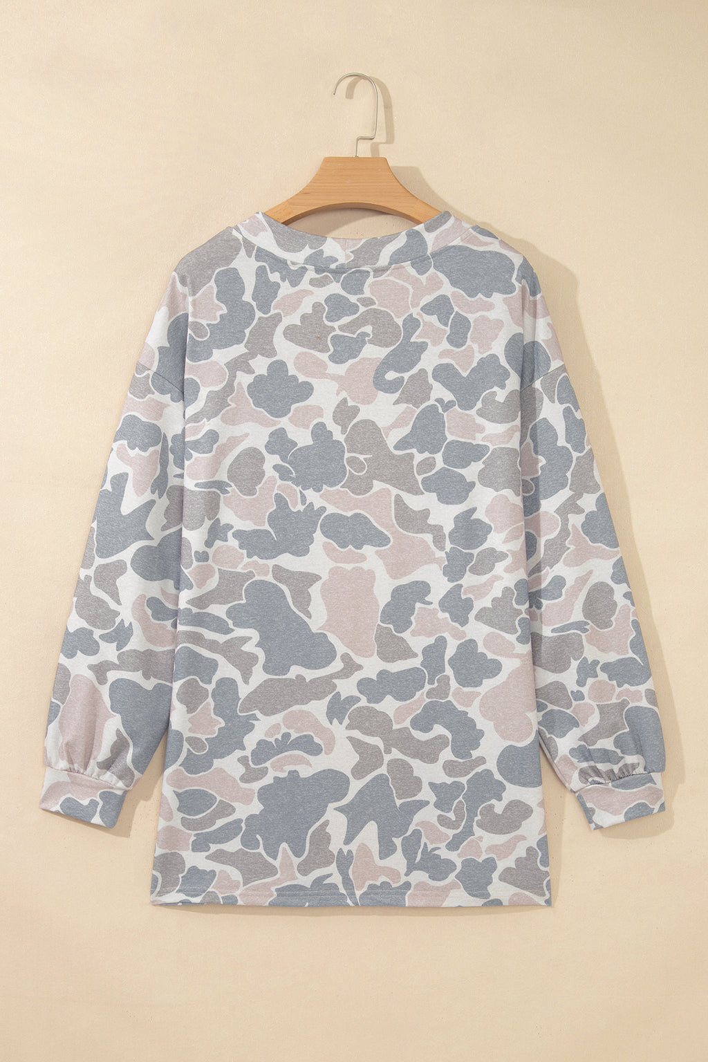 Multicolour Camouflage Open-Front Cardigan