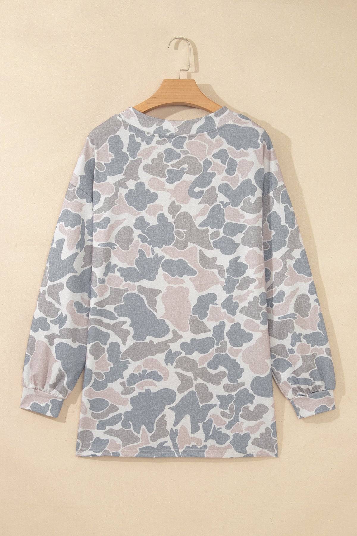 Multicolour Camouflage Open-Front Cardigan
