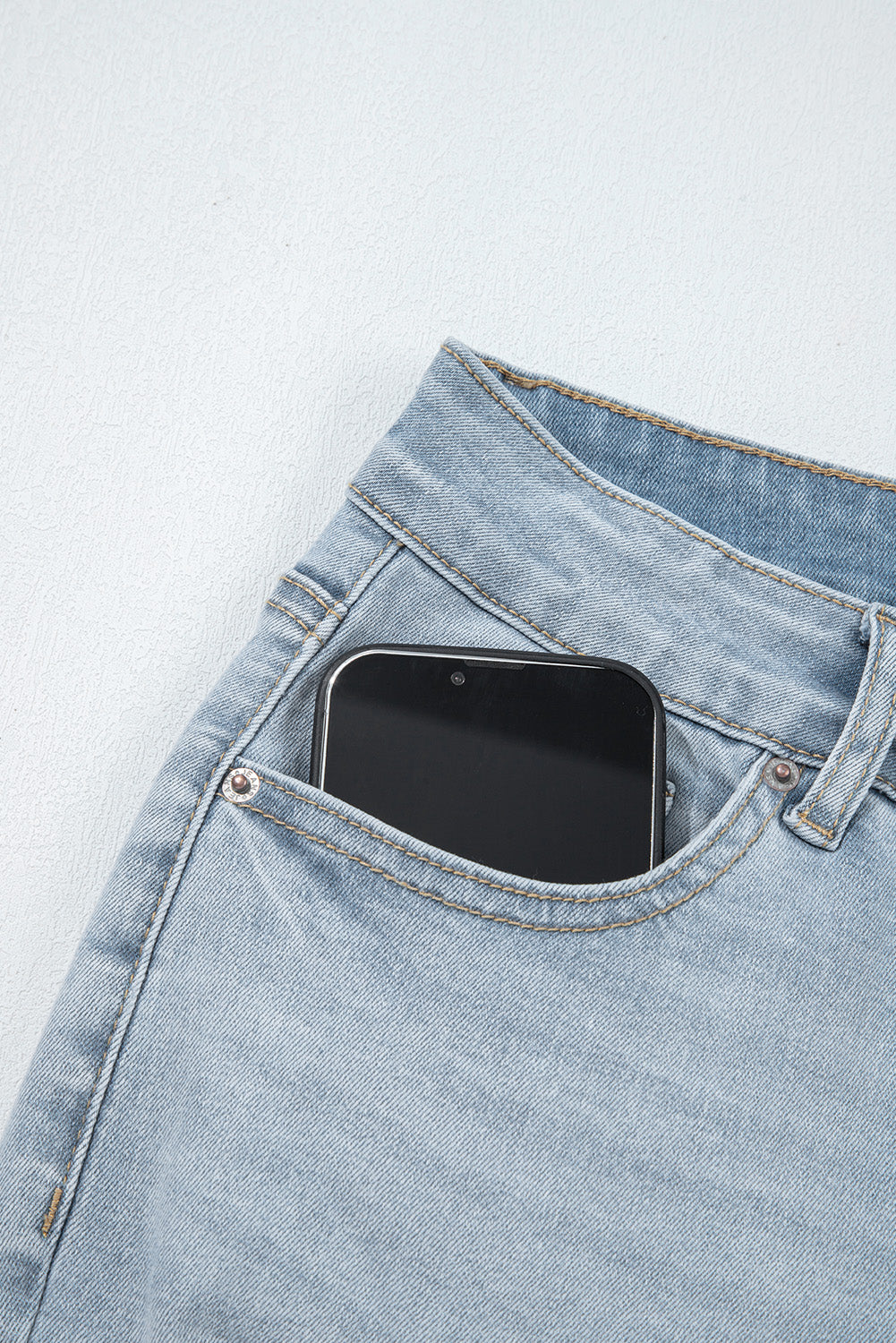 Beau Blue mid-rise ankle-length distressed skinny jeans by Dear-Lover, showcasing fitted denim with ripped details and classic five-pocket style.