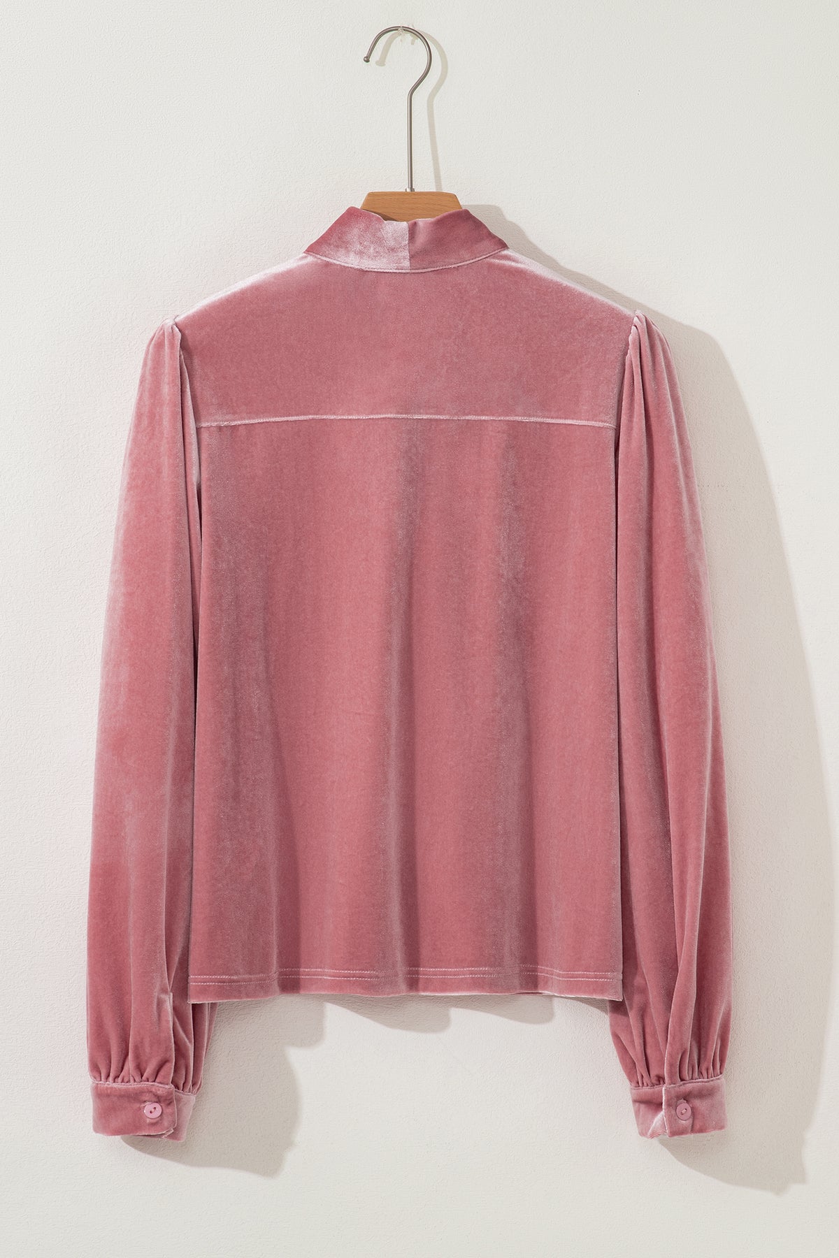 Fushia Velvet Bow Blouse