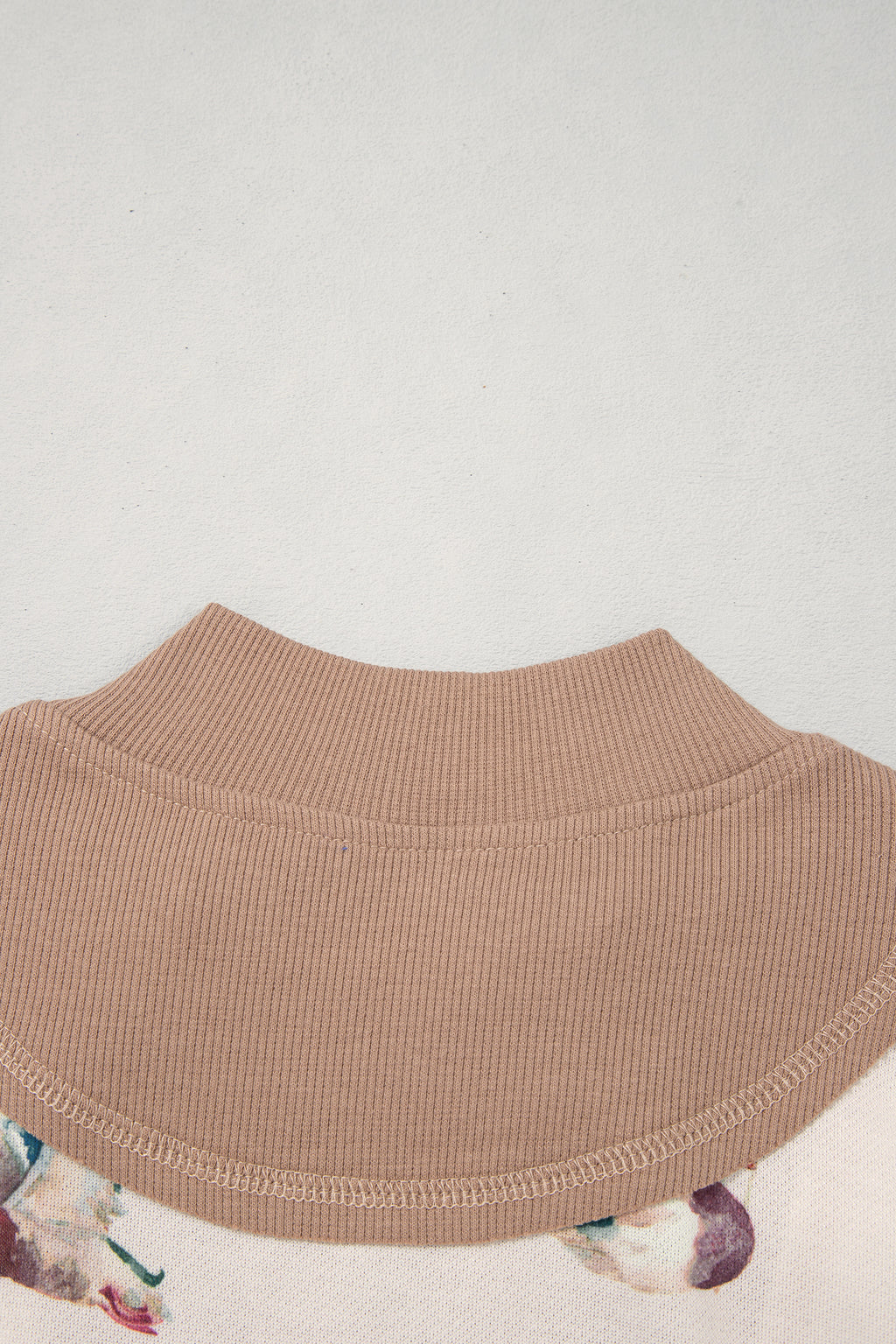Beige Wild Mallard Colorblock Quarter-Zip Tunic Top
