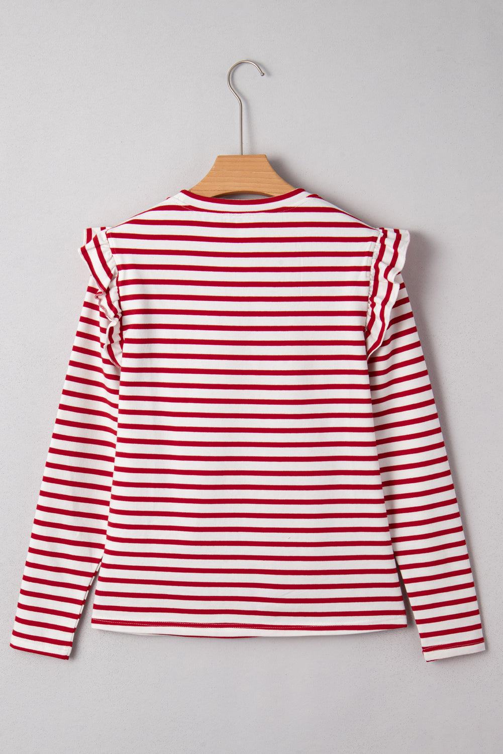 Red Stripe Long Sleeve Top