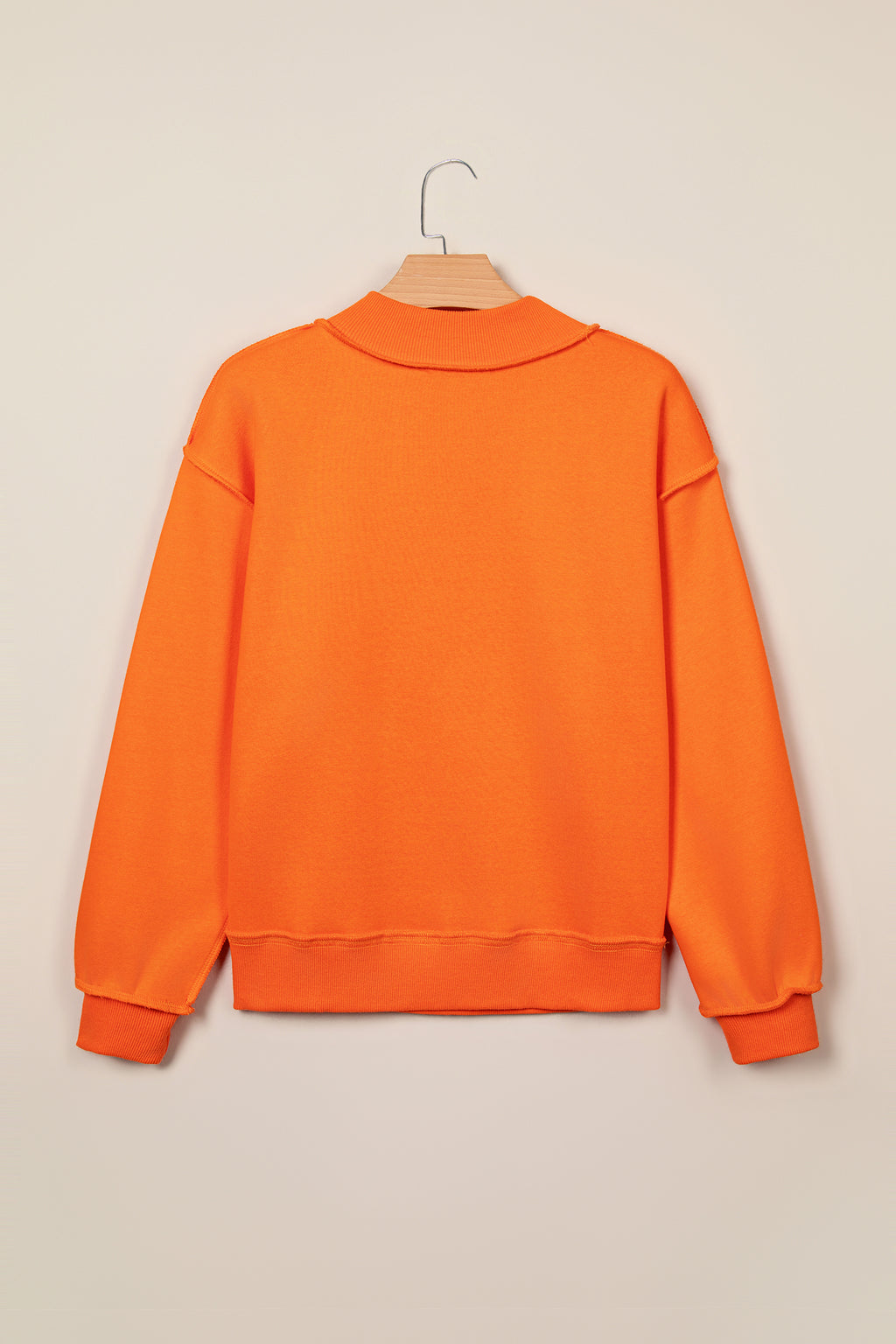 Coffee PRAY Polka Dot Embroidered Mock Neck Sweatshirt
