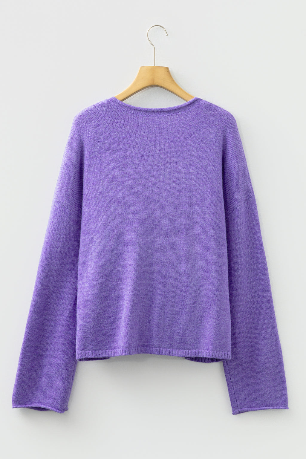 Solid Color Sweater Cardigan with Buttons