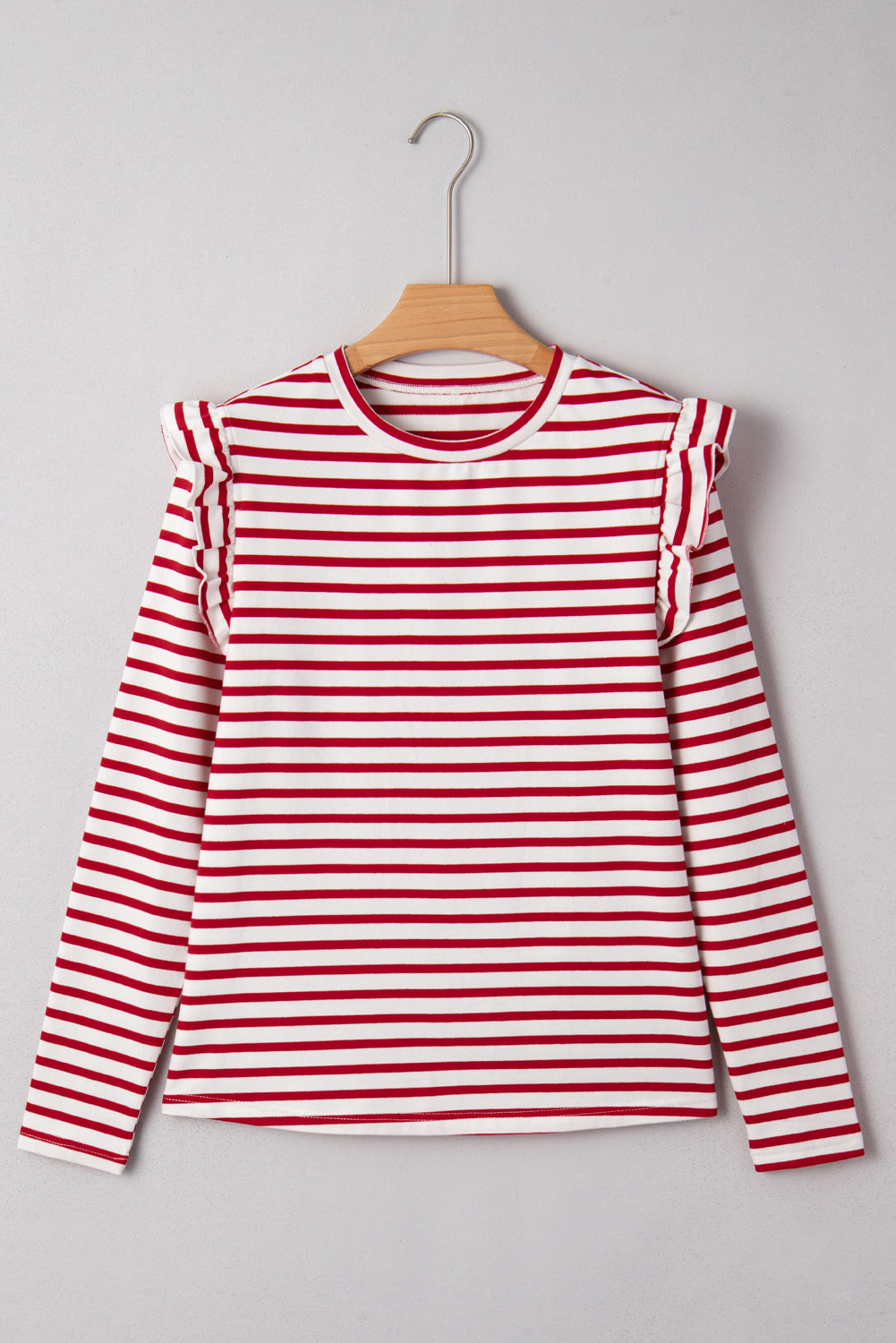 Red Stripe Long Sleeve Top