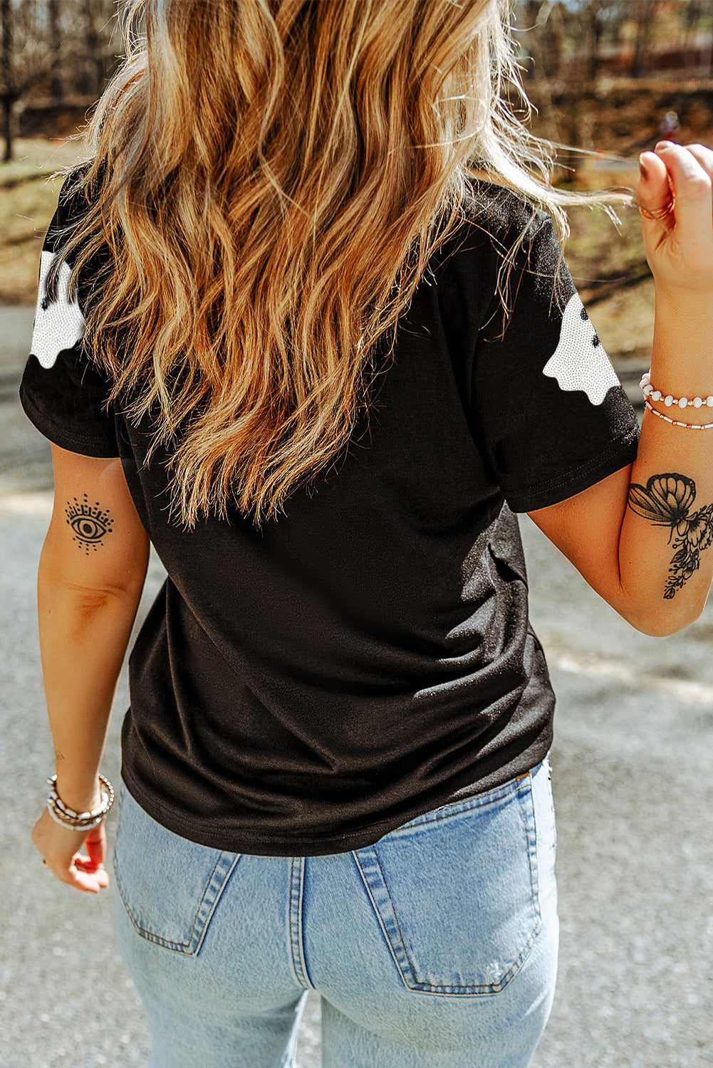 Sequin Ghost Graphic Tee