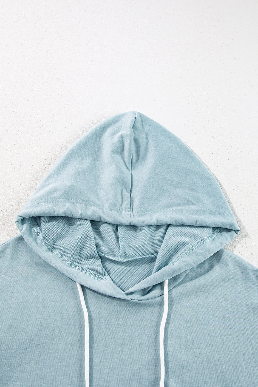 Iceland Blue Ruffled-Hem Tunic Hoodie