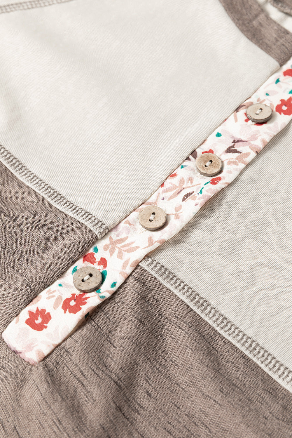 Goat Colorblock Floral Henley Top