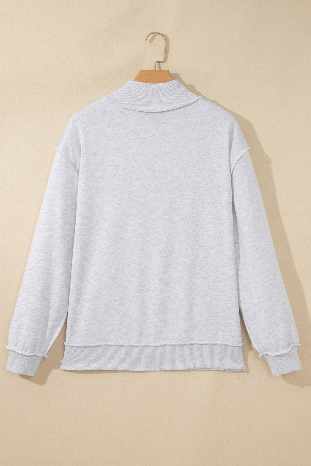 Gray polka dot letter print plus size sweatshirt with long sleeves and loose fit from Dear-Lover, perfect for casual wear.