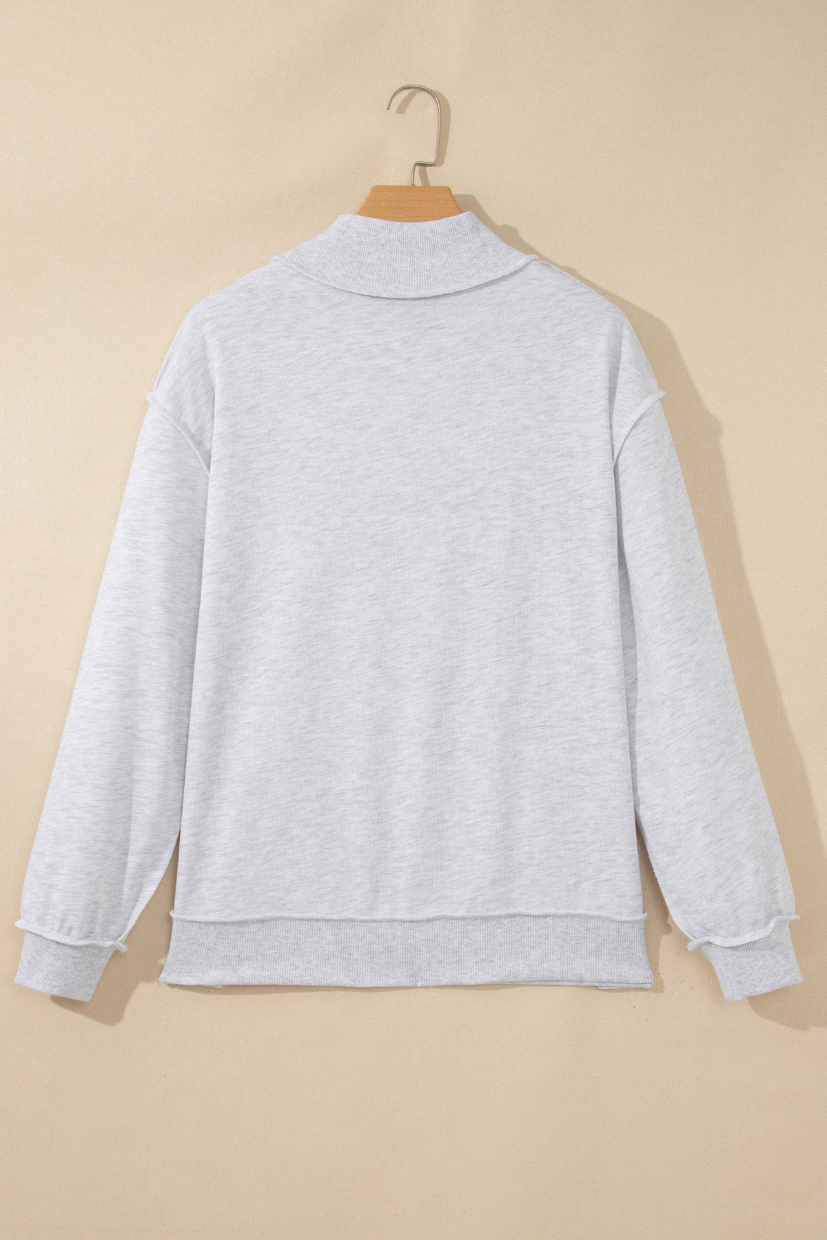 Gray polka dot letter print plus size sweatshirt with long sleeves and loose fit from Dear-Lover, perfect for casual wear.