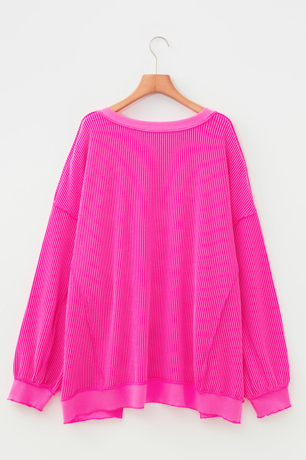 Plus Size Rose Red Twisted Rib Top